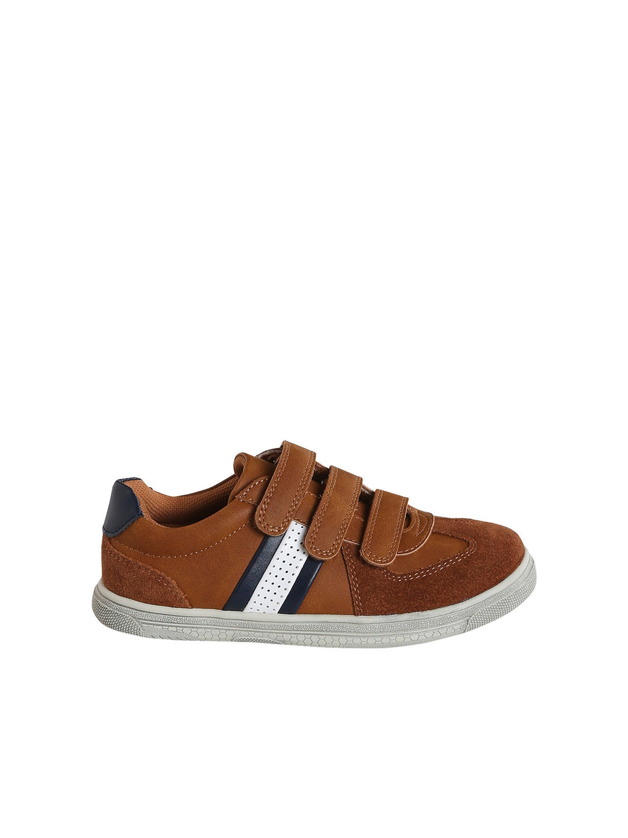Vertbaudet Jungen Sneakers mit Klettverschluss braun