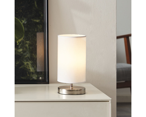 Tafellamp, 2-lichts, H 25,5 cm, Clarie wit