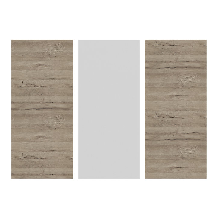 Côté de remplacement pour 1/2 colonne électroménager Goodhome Pachira Bois clair H. 135 cm x l. 57 cm x Ep. 18 mm