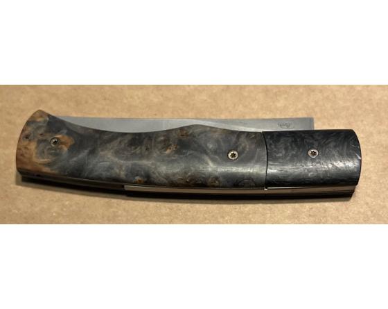 François Chapuis - Archimède 14C28 Microbillé Mitre Carbone Loupe de Tilleul Stabilisé Couteau de Poche par François Chapuis