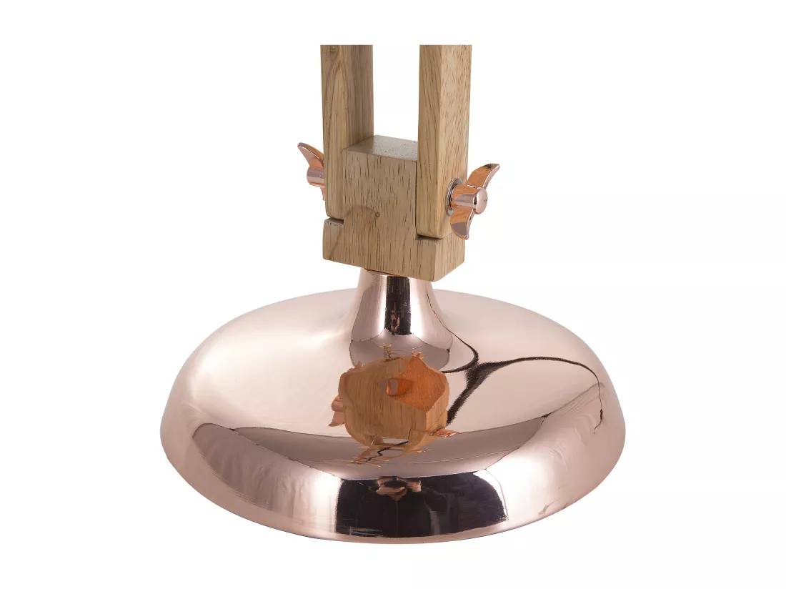 Lampe de bureau SALADO Réglable Bois Cuivré