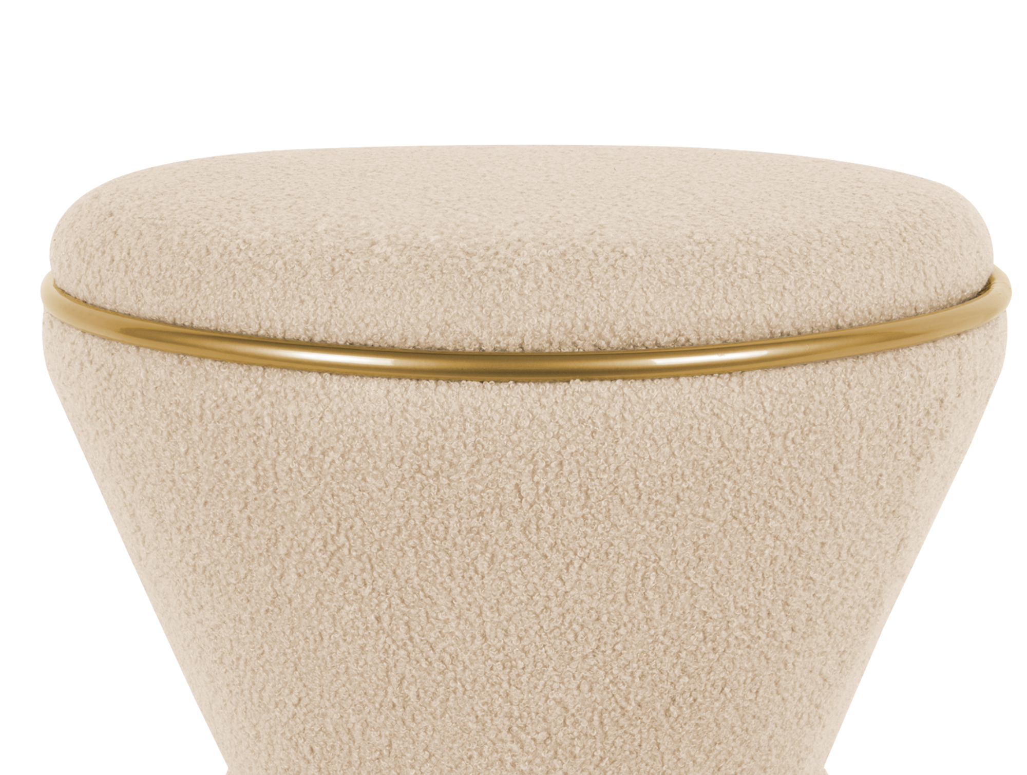 Pouf Gustar teddy curl sand brown