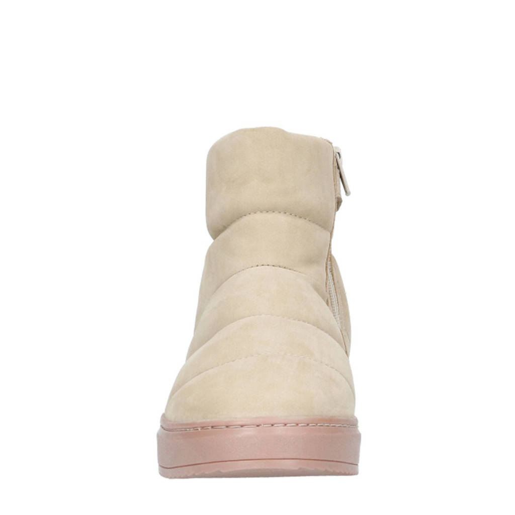 Hip enkelboots beige