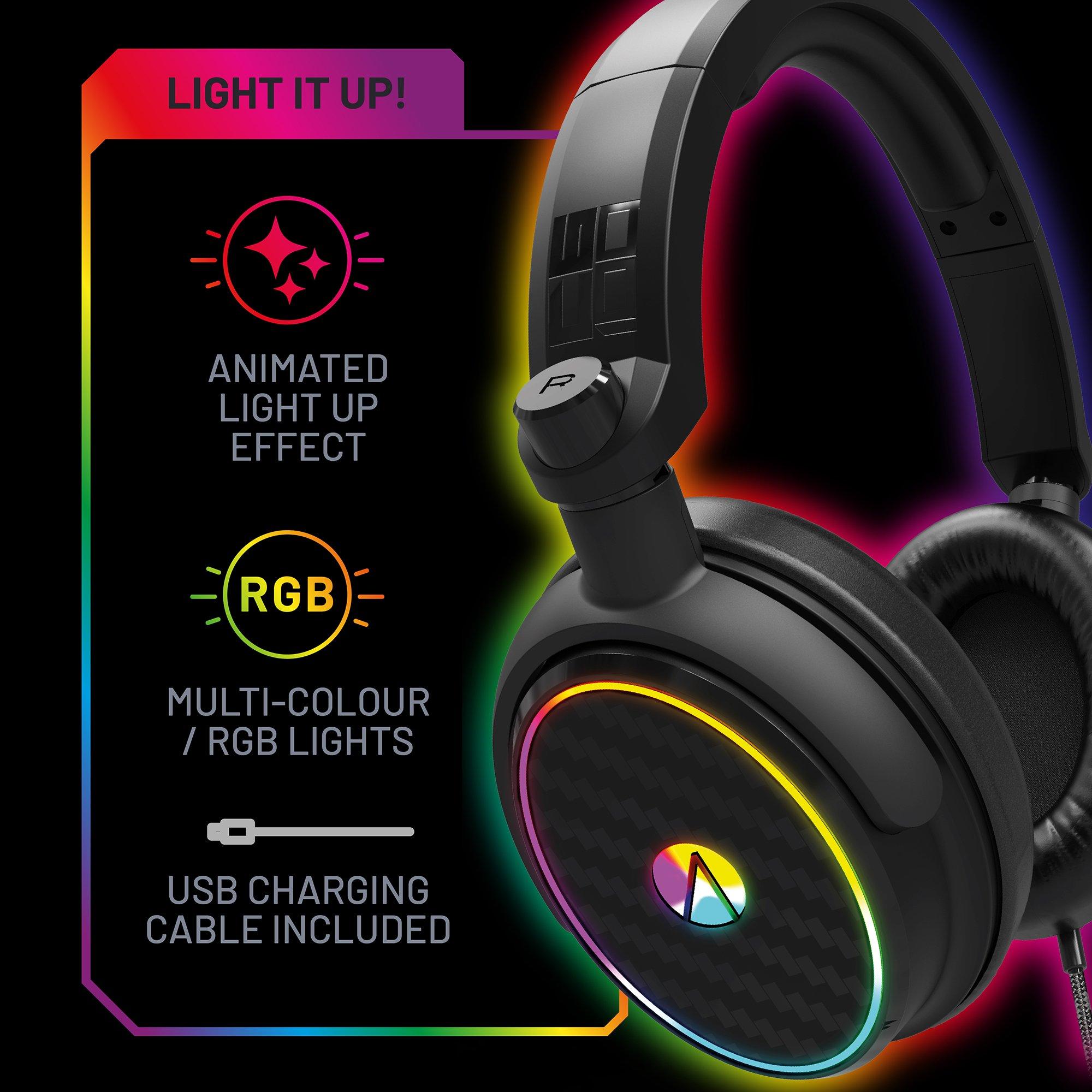 Stealth C6 100 LED Light Up Gaming Headset PS4 PS5 Xbox One Series S Series X Switch PC And mobile