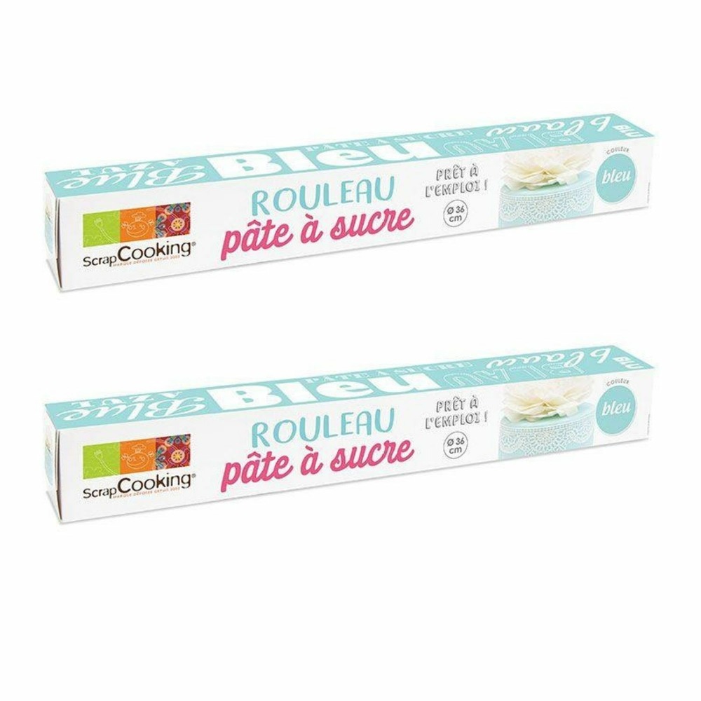 2 rouleaux de pâte à sucre bleu ø 36 cm