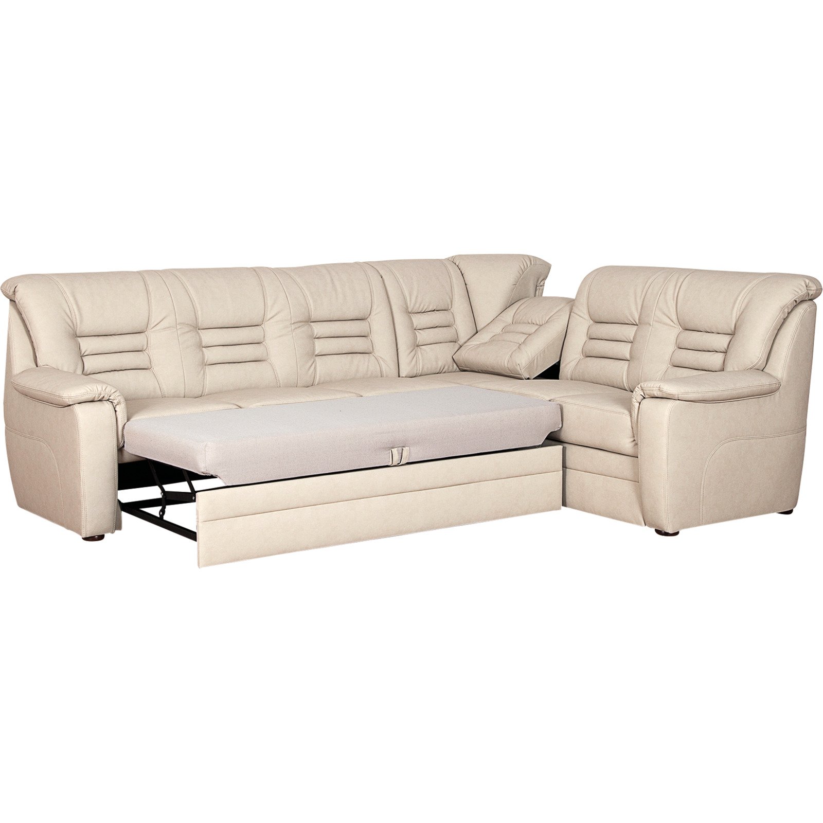 Ecksofa Merlin beige, Ottomane rechts