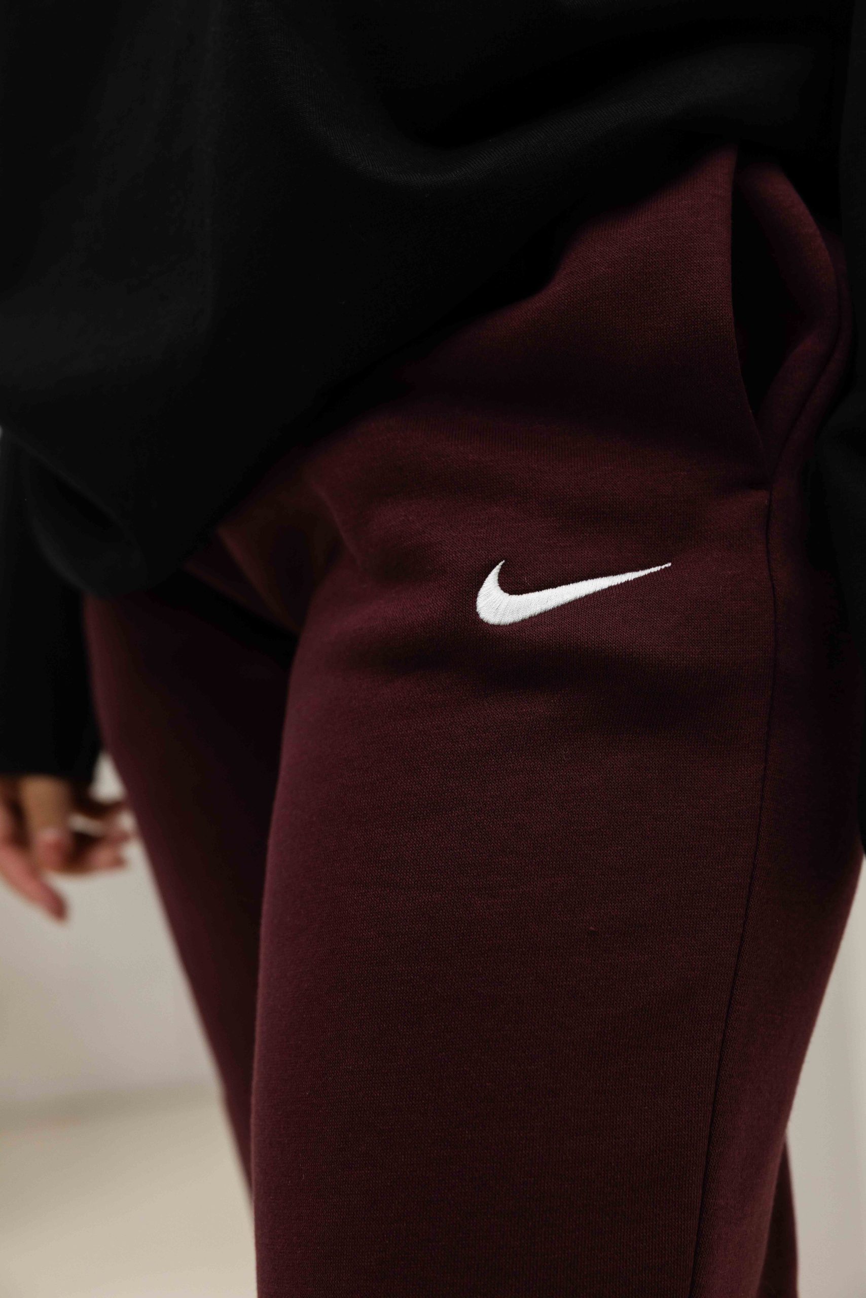 Nike Sportswear Phoenix Fleece Trainingsbroek Dames Donkerrood
