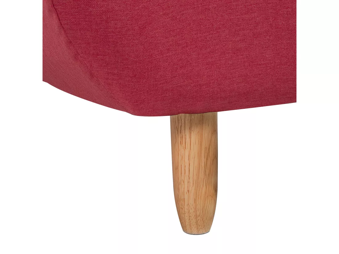 Chaise longue en tissu rouge ALSTEN
