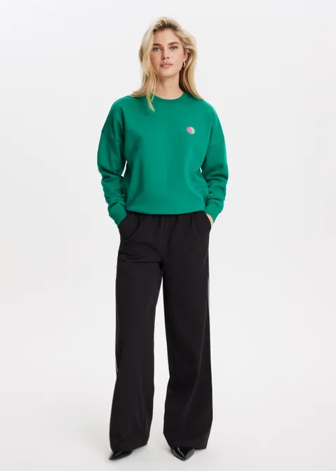 Sweater met print more sun groen (GRN.D)