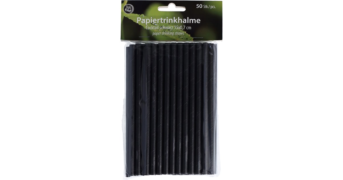 Papiertrinkhalme schwarz