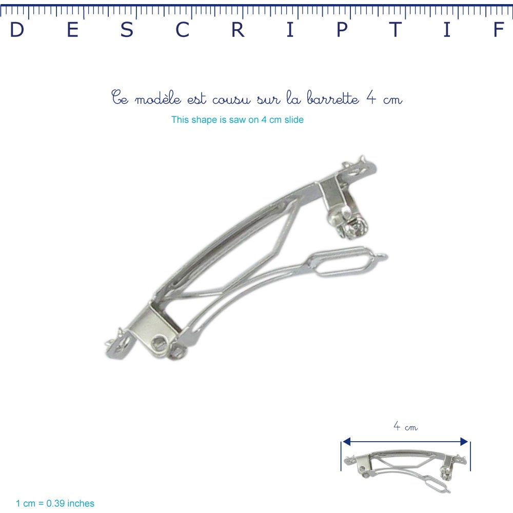 Barrette Fleur Étoile 4 Vert Émeraude