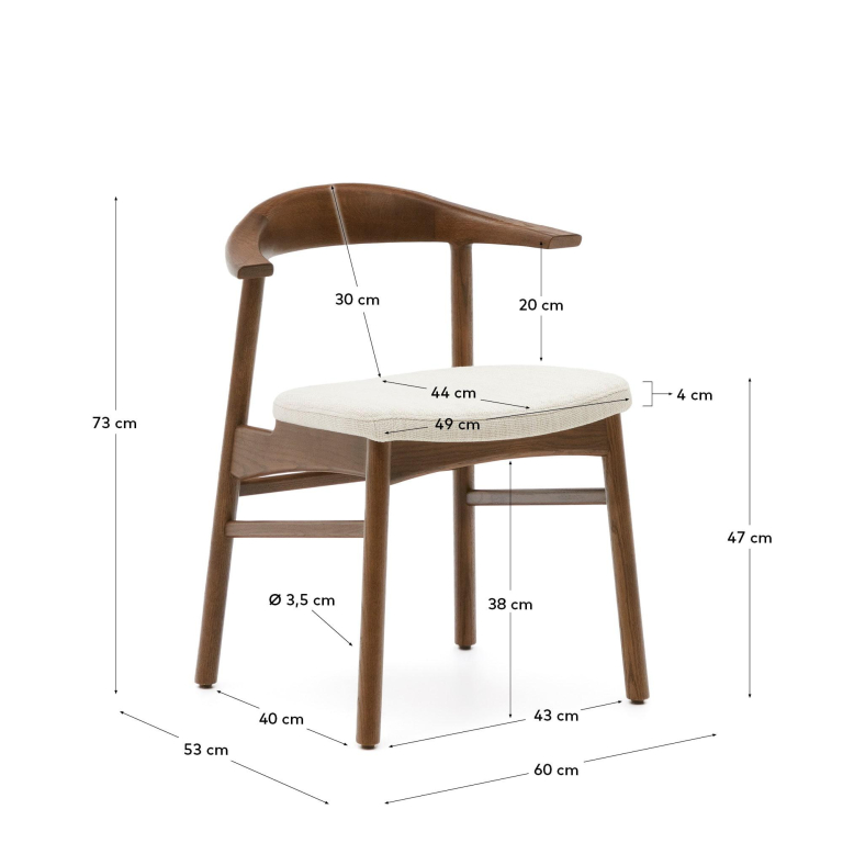 Kave Home Timons eetkamerstoel naturel, beige