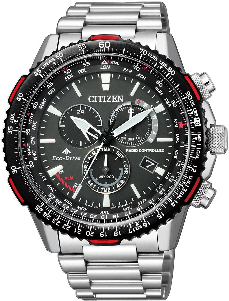 Citizen Funkchronograph »Promaster Sky« Armbanduhr, Herrenuhr, Solar, Stoppfunktion, bis 20 bar wasserdicht