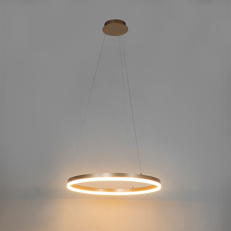 Design hanglamp goud 60 cm incl. LED 3-staps dimbaar - Anello