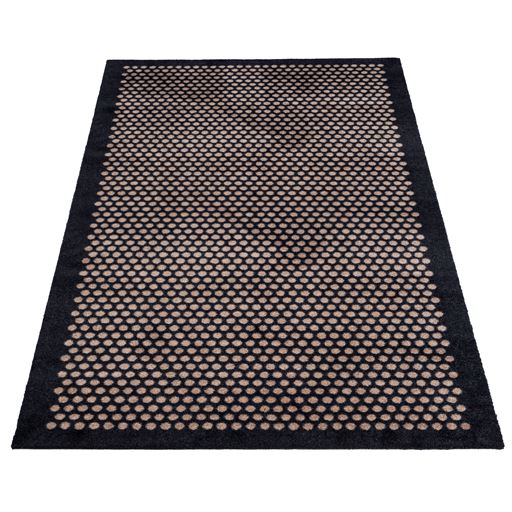 Tica Copenhagen Dot Gulvmåtte, Sort/Sand, 90x200 cm