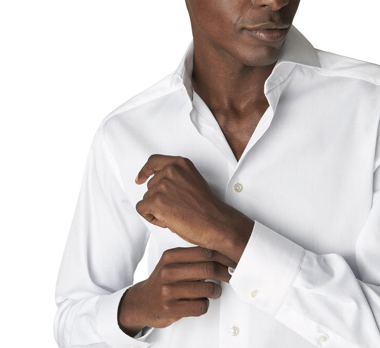 ETON Super Slim Fit Light Blue Signature Twill Shirt Hvid