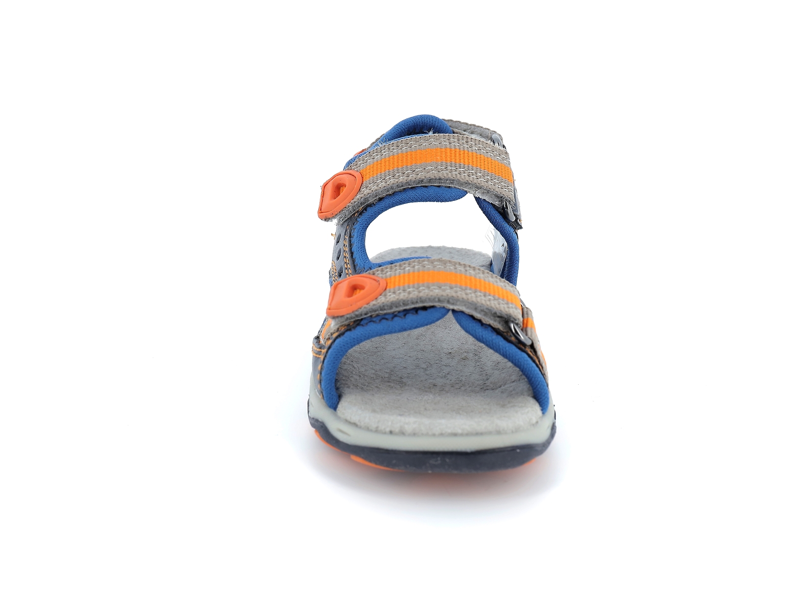 Kickers-558522 Matières combinées Bleu-Orange