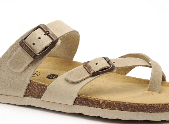 Plakton mules et sabots plats femme bombay beige