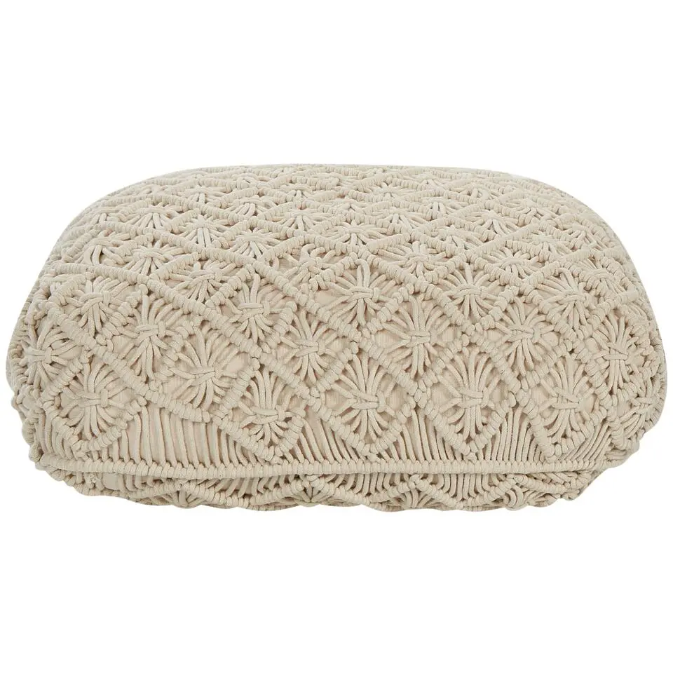 BERRECHID - Vloerkussen - Beige - 50 x cm - Katoen