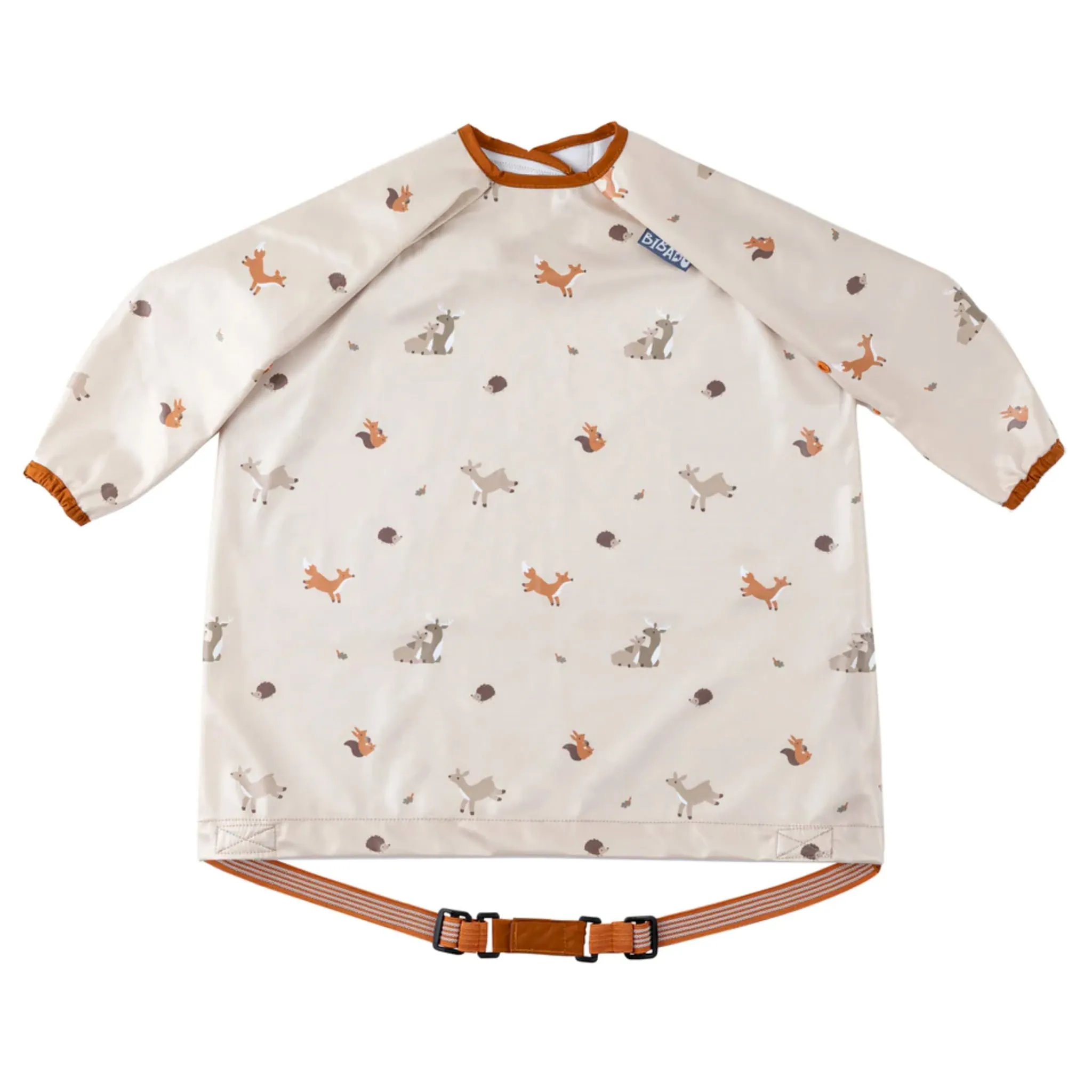 Bibado Ustensiles attachable + Bavoir manches longues - Forêt