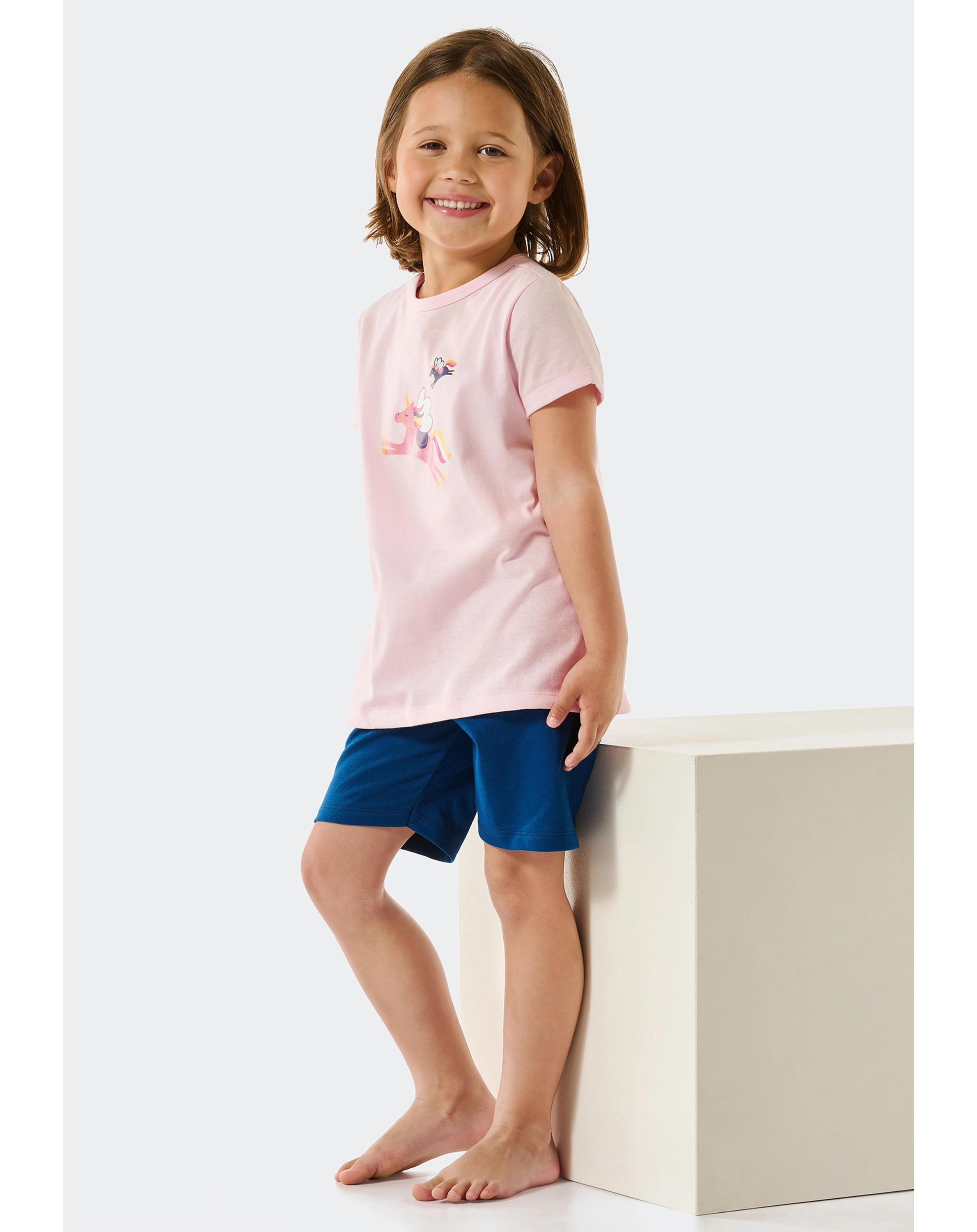 Schlafanzug LITTLE UNICORN kurz in rosa