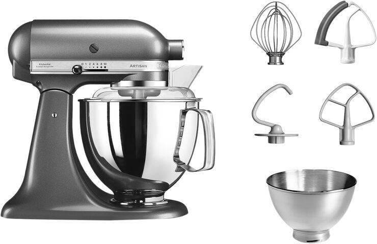 KitchenAid Artisan røremaskine 4,8 l – inkl. ekstra tilbehør Medalion silver