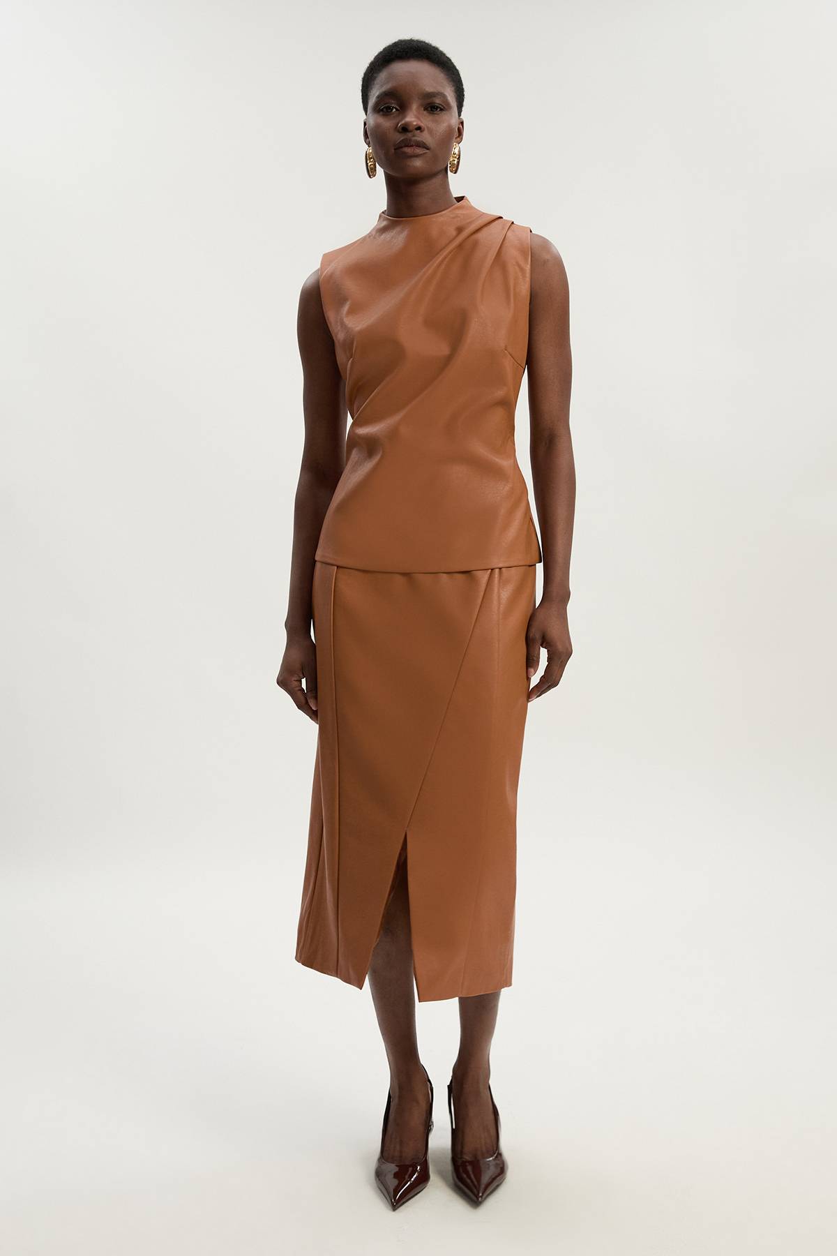 KarenMillen Haut Sans Manches Drapé en synthétique