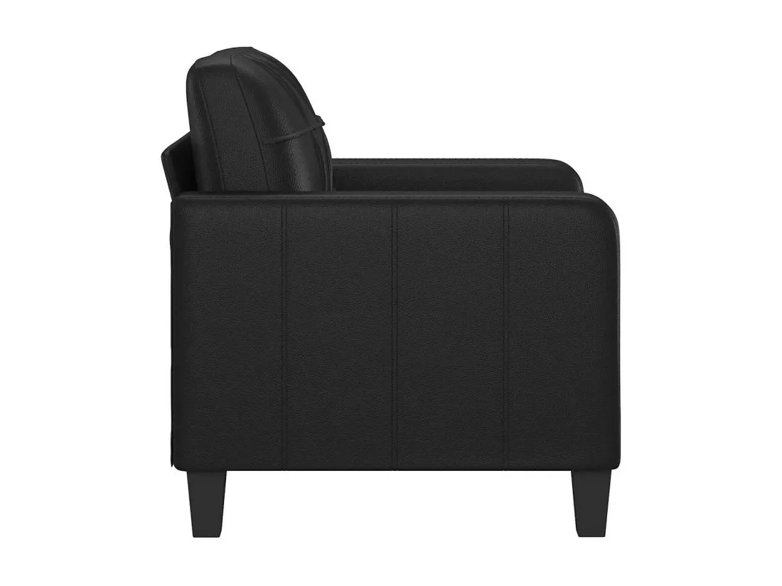 Fauteuil Noir 60 cm Similicuir