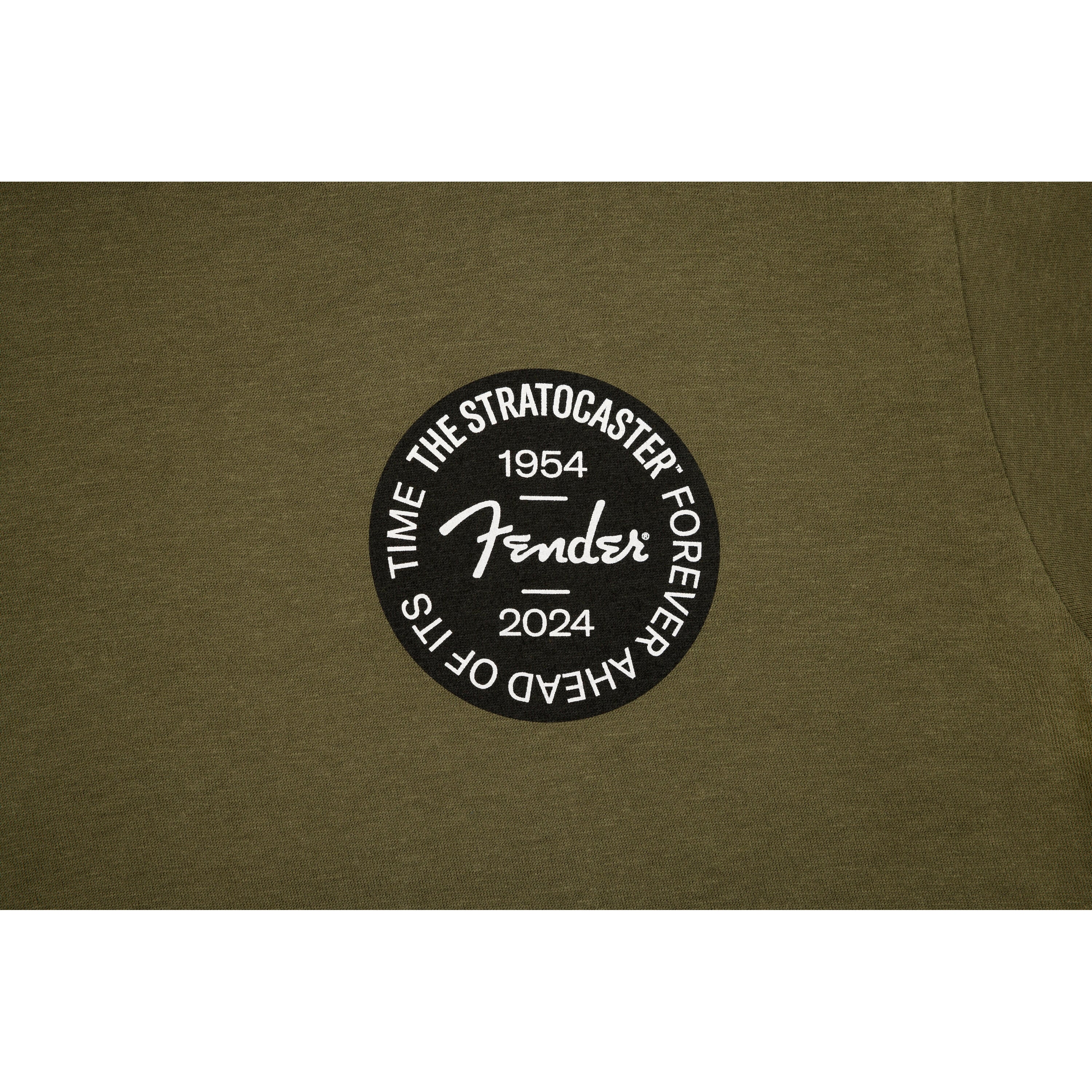 Fender Stratocaster 70th Anniversary Badge Tee olive XXL