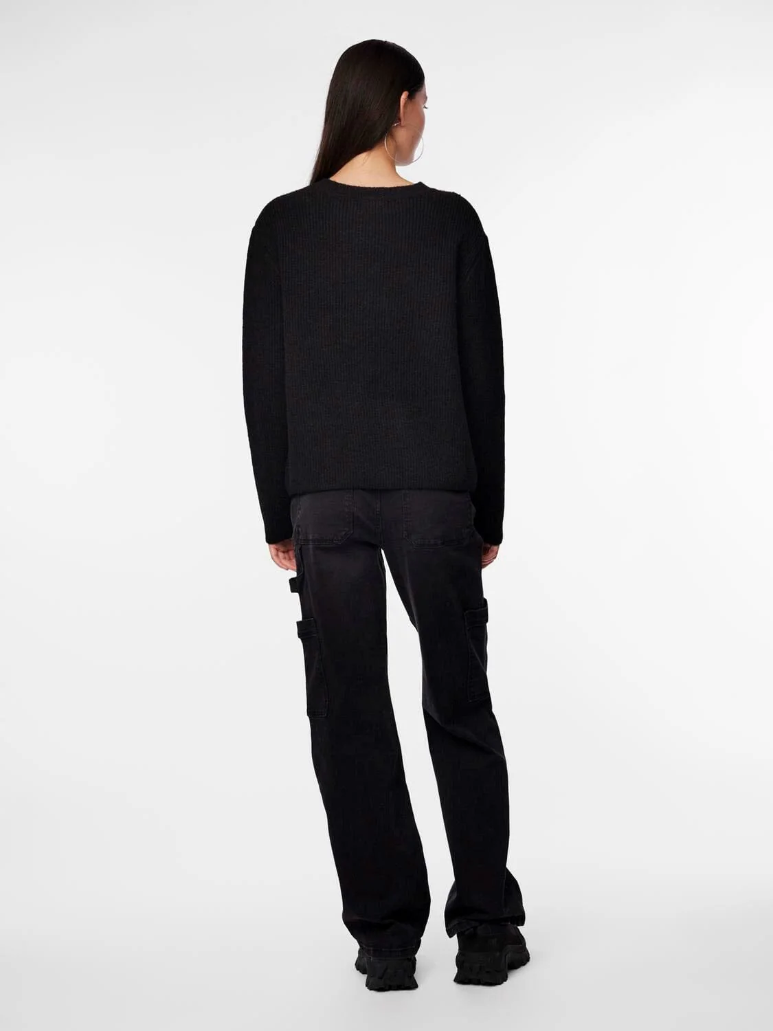 Pieces Pcsilly Ls Reversible Tie Knit 4511205 black