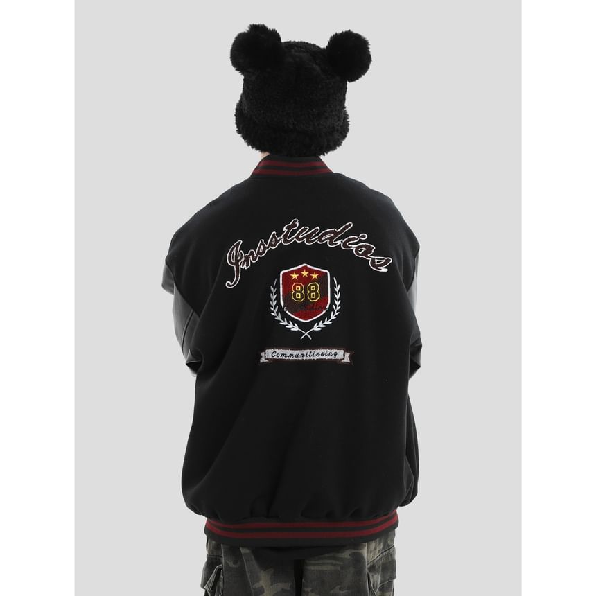 Banash - Matching baseballjack met knoopjes en letters voor koppels