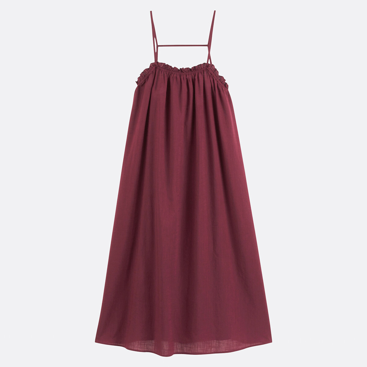 COLEÇÃO LA REDOUTE<br>Vestido longo evasê com alças finas