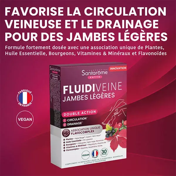 Santarome - Fluidiveine Light Legs - Circulação - 30 comprimidos