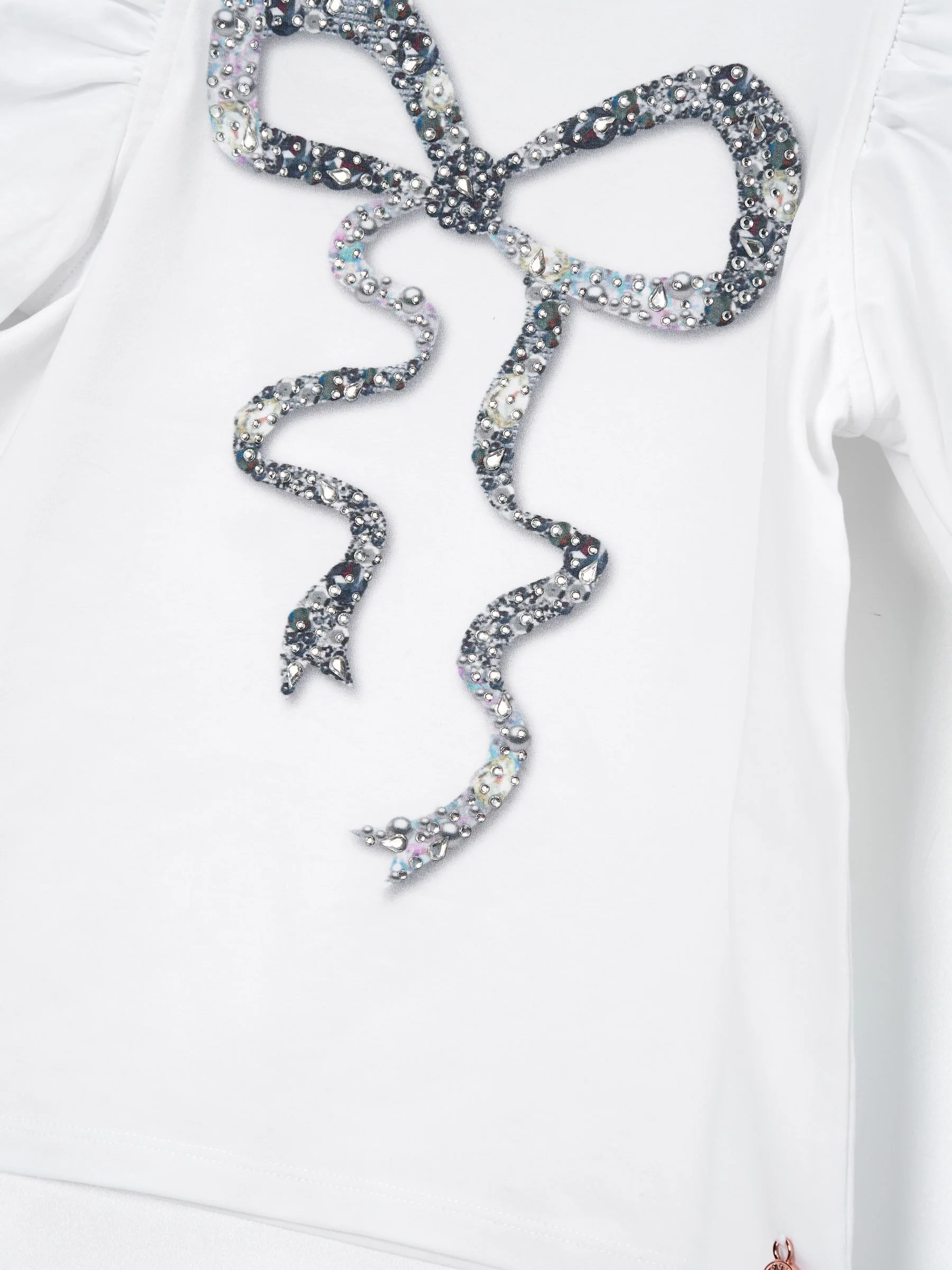Angel & Rocket Aofie T-shirt met diamanten strik