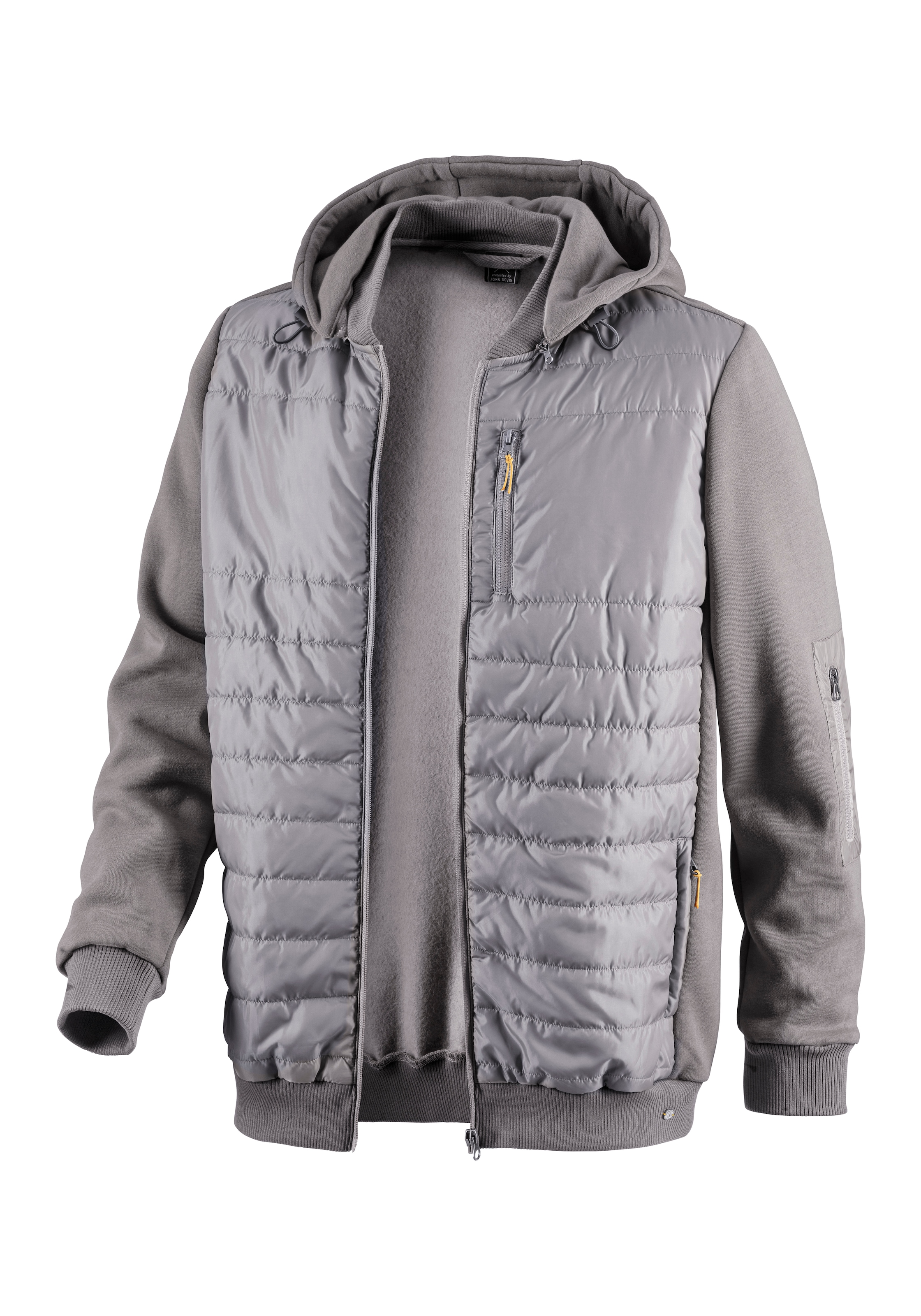 H.I.S Kapuzensweatjacke , im vorderen Bereich gesteppt, mit abnehmbarer Kapuze