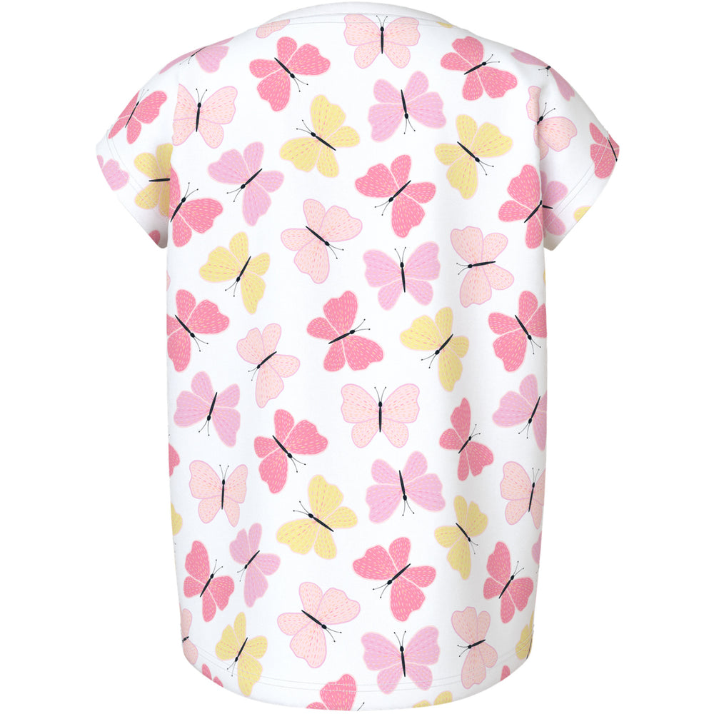 Køb Name It Bright White Pink Butterfly Nmfvigga Capsl Top