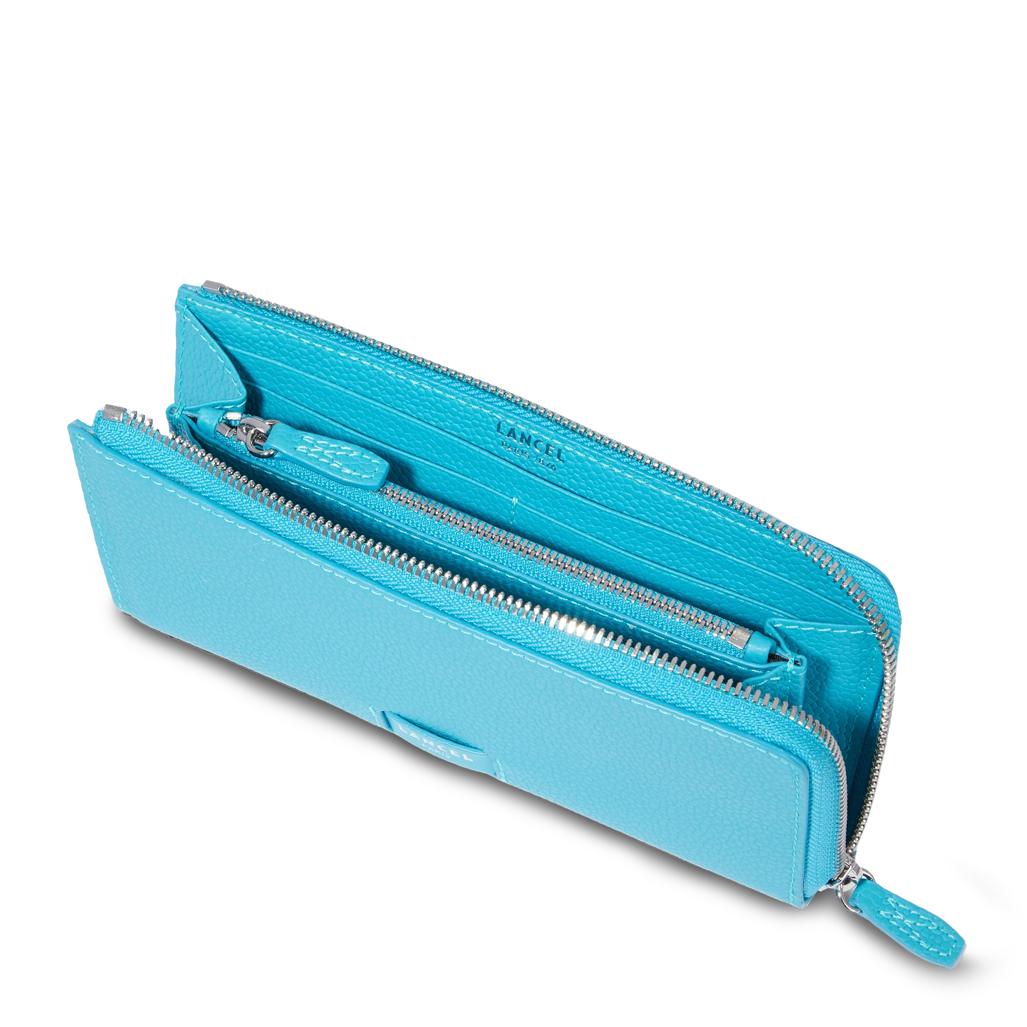 Portefeuille slim zippé Ninon de Lancel-Bleu ocean