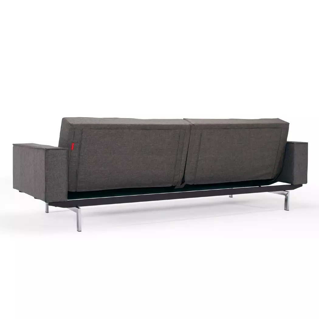 Schlafsofa mit Armlehnen Splitback Chrom