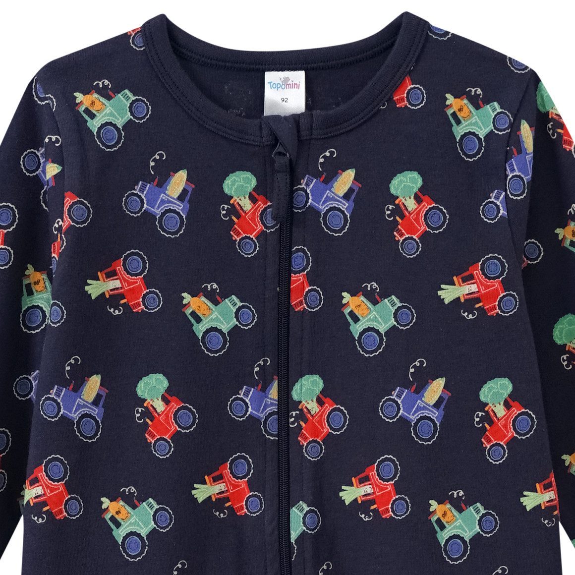 Topomini Baby Schlafanzug mit Allover-Print dunkelblau