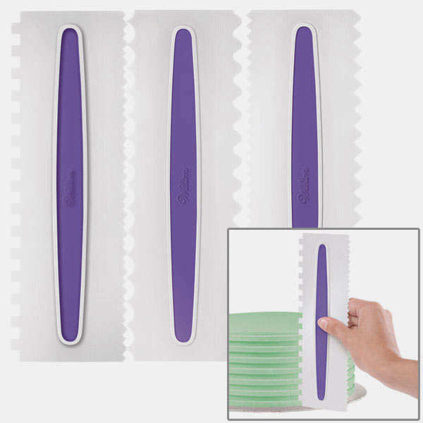Ensemble de 3 peignes cranteurs pour glaçage