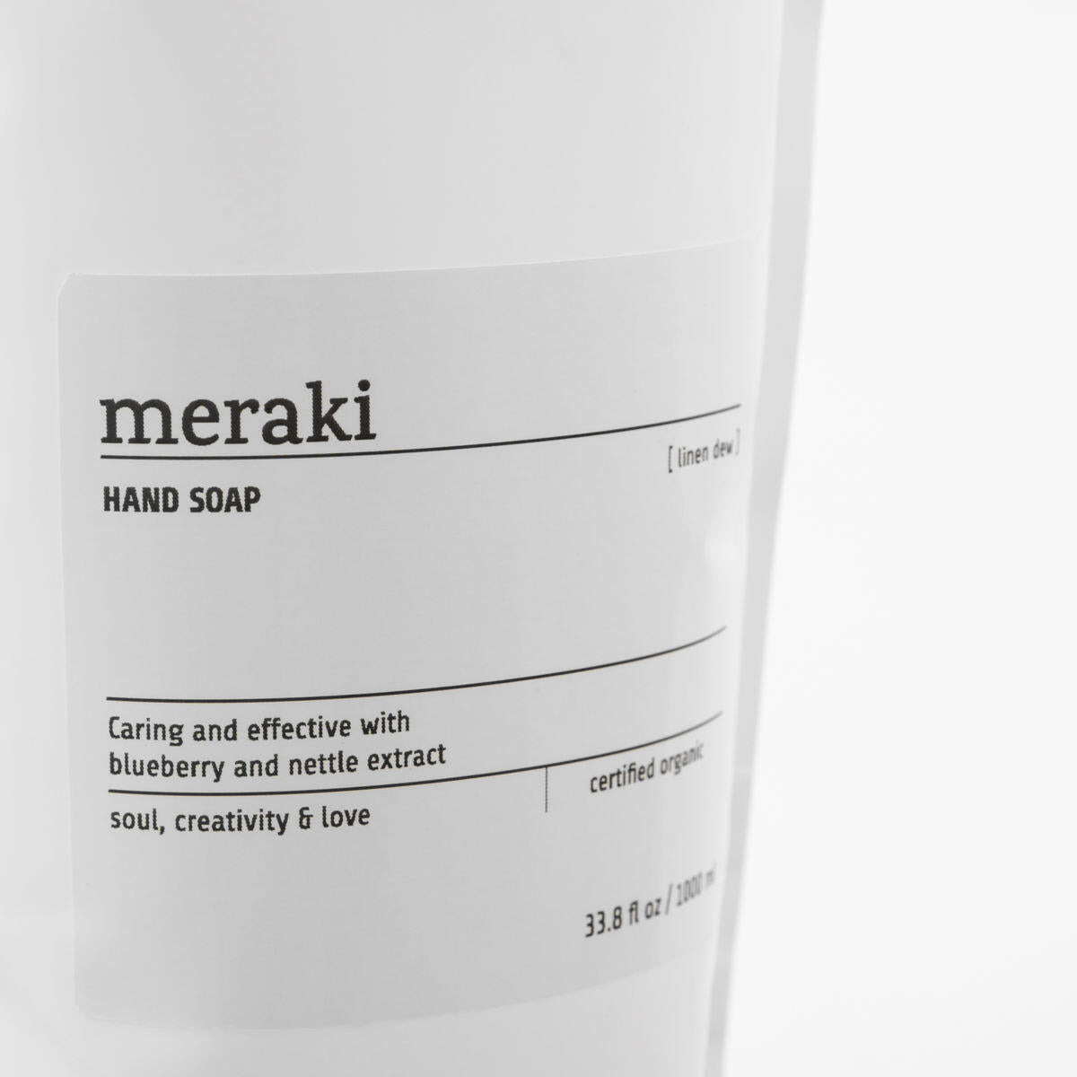 Meraki  Håndsæbe refill, 1000 ml - Linen dew