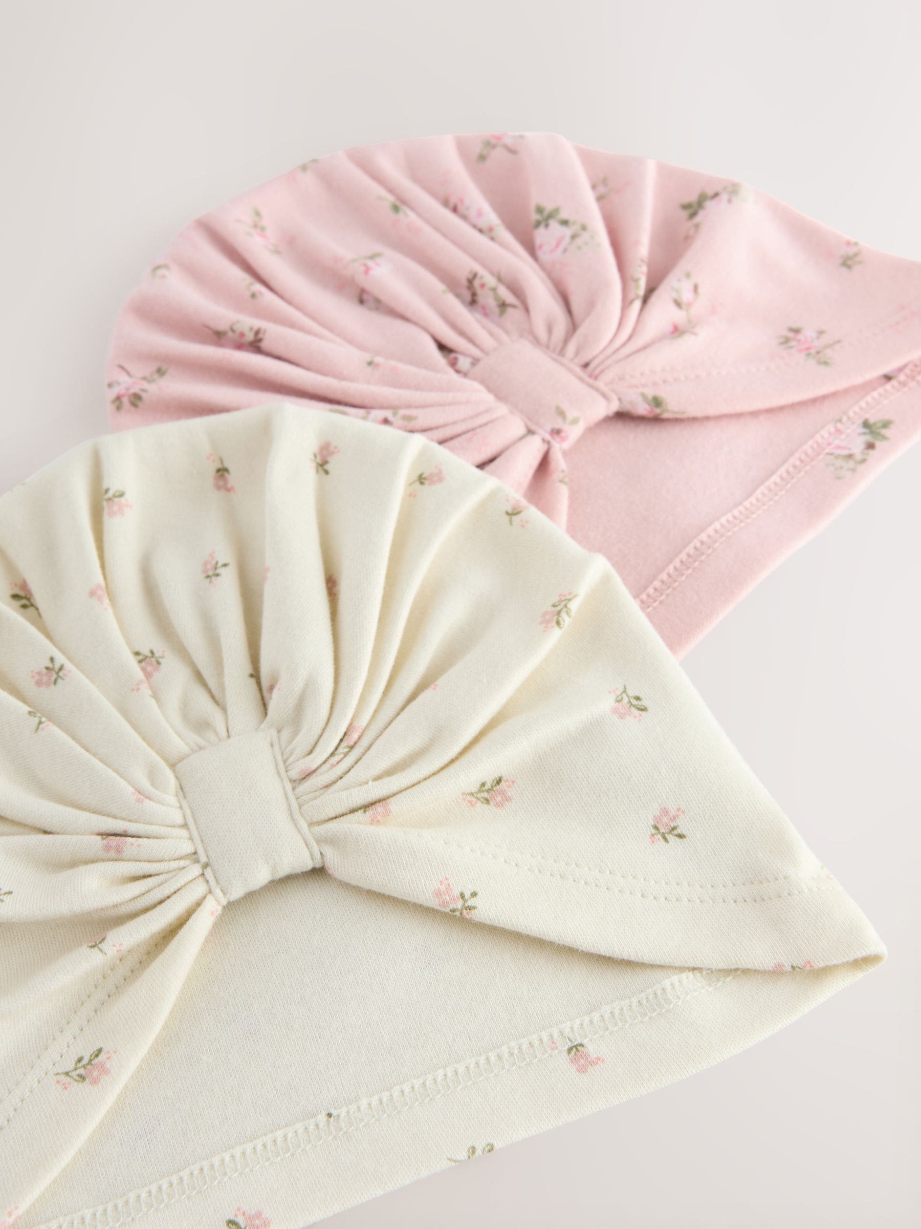 Roze - Set van 2 babyturbanen (0-18mnd)