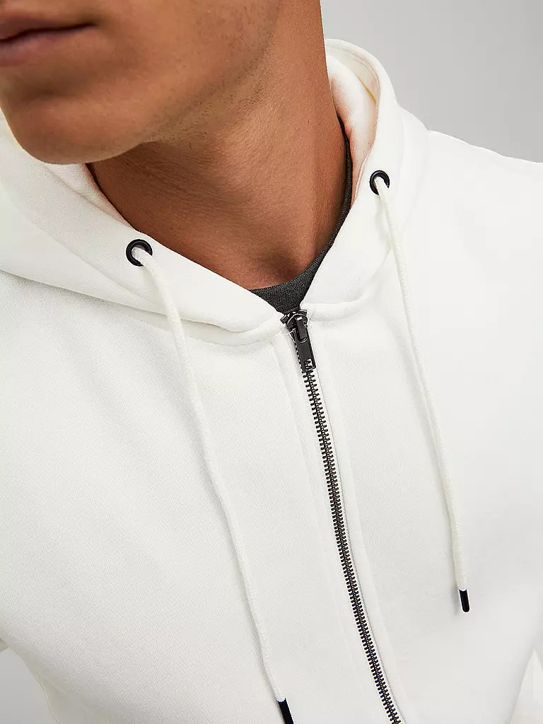 JACK & JONES Kapuzensweatjacke JJESTAR  weiss