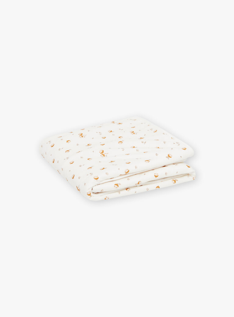 Couverture de naissance écrue en fourrure synthétique