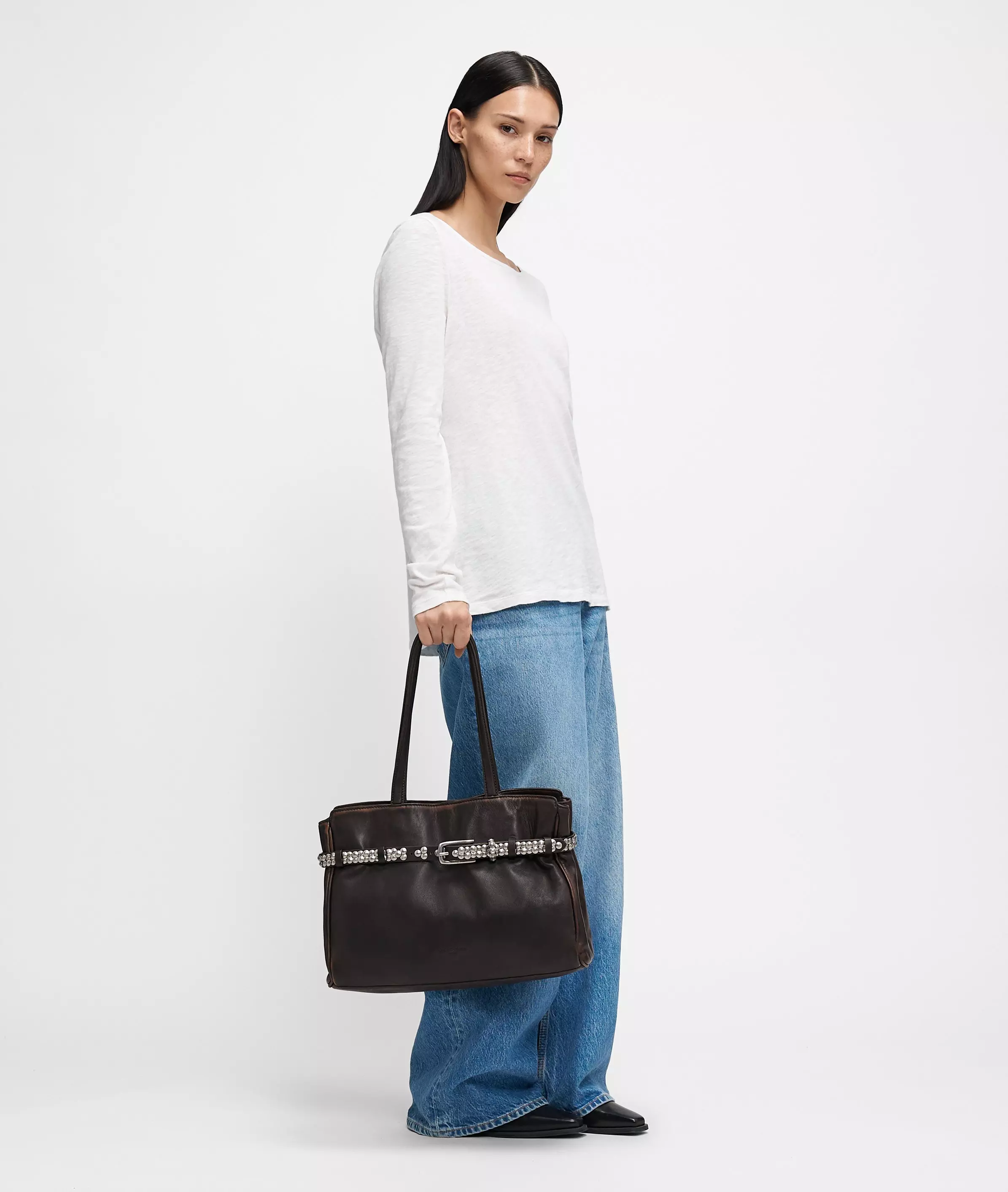 Nori Satchel L Large leather bag