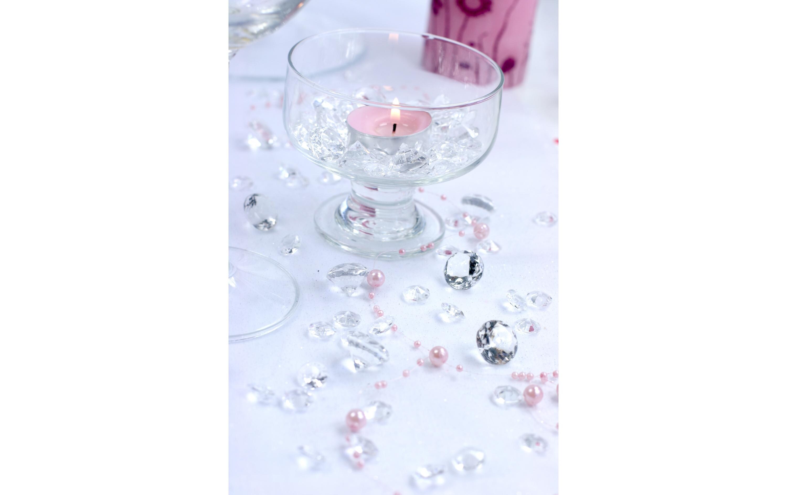 Streudeko Diamanten 2 cm, 10 Stück, TransparentStreudiamanten für den gedeckten Tisch an der Hochzeit und Festen wie Geburtstagspartys, Babyshower, Weihnachten oder Silvester