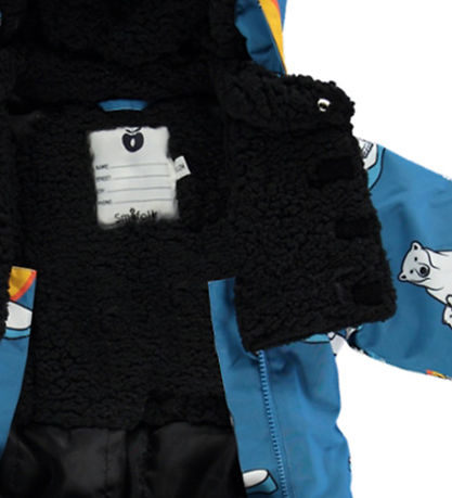 Småfolk Schneeanzug - Solid Blue m. Eisbären