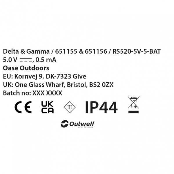 Outwell - Delta Light Chain - Lampe à LED