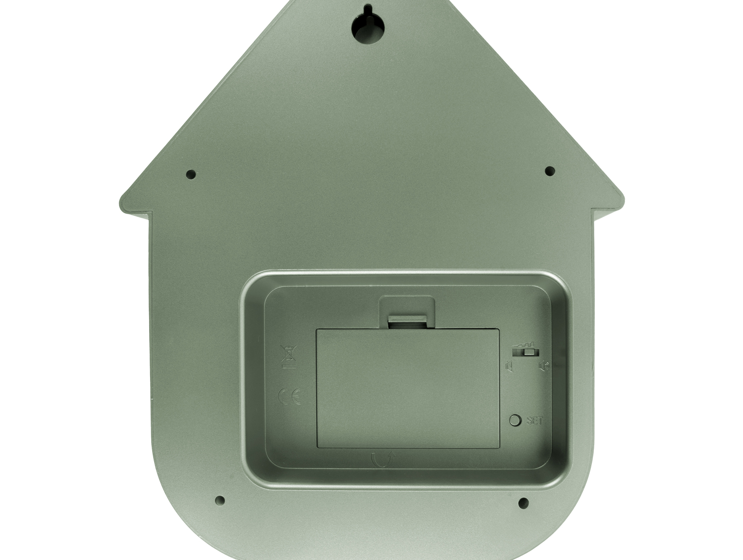 Wall clock Modern Cuckoo ABS metallic jungle green
