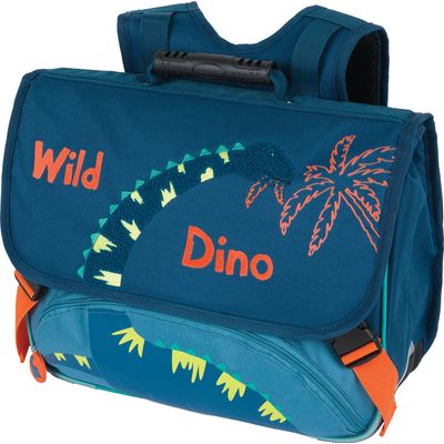 Cartable Dino - 38 cm - 2 compartiments - marine et bleu - Oberthur